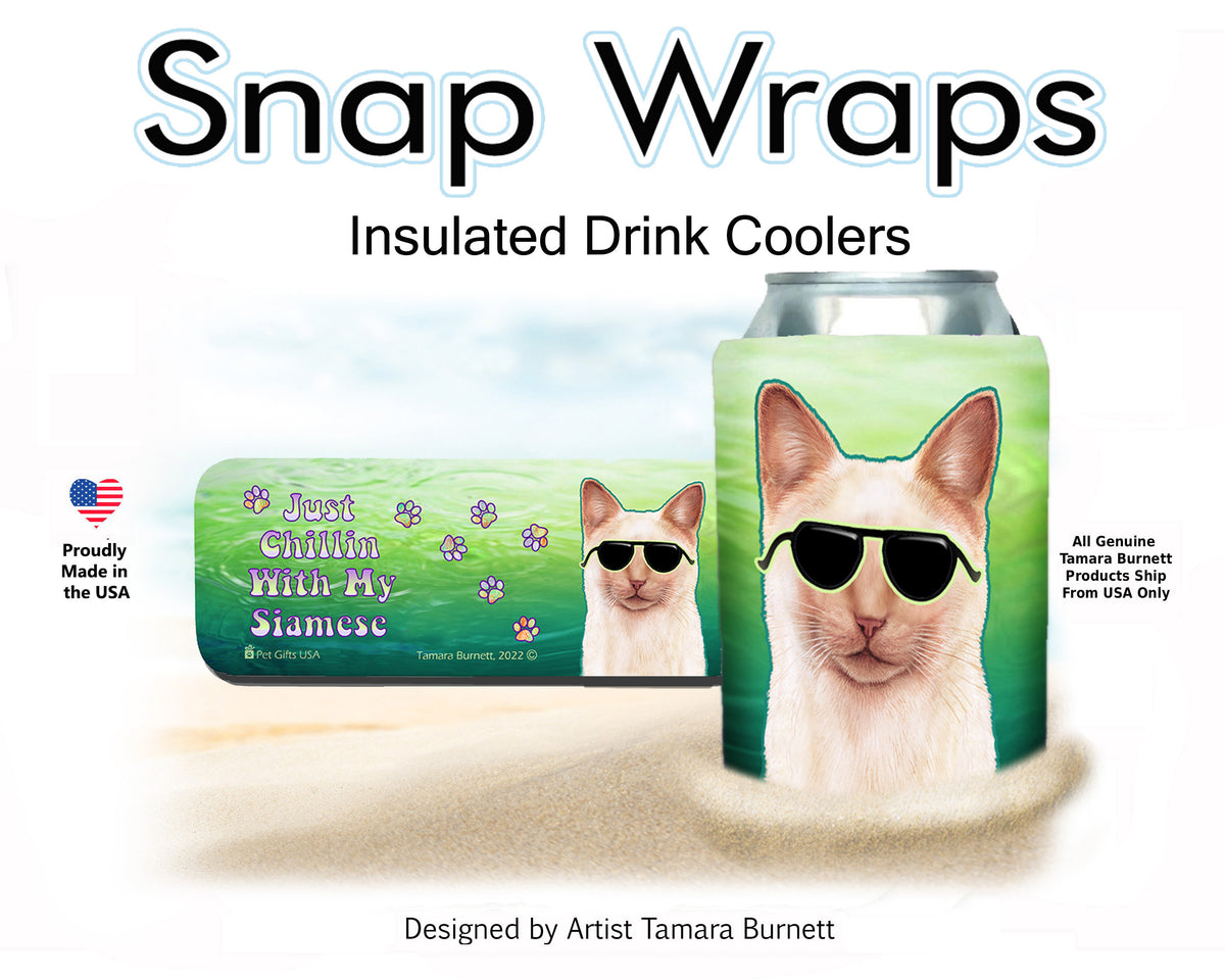 Siamese Cat Flame Point Snap Wrap Cozy