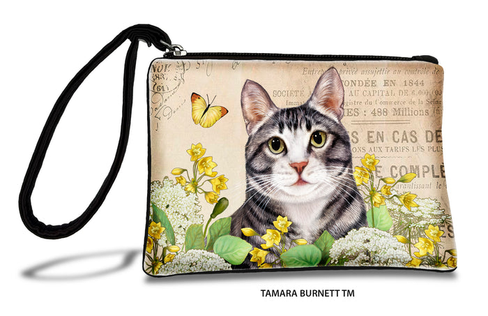 Silver and White Tuxedo Cat Zippees Pet Pouch