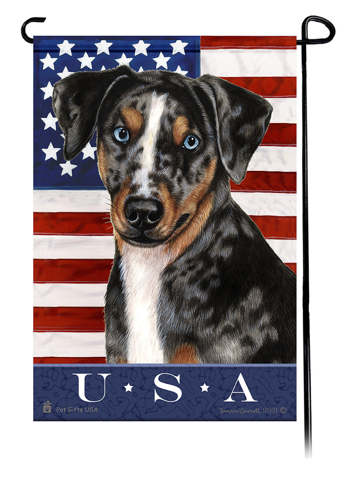Catahoula Leopard Dog True Blue Garden Flags