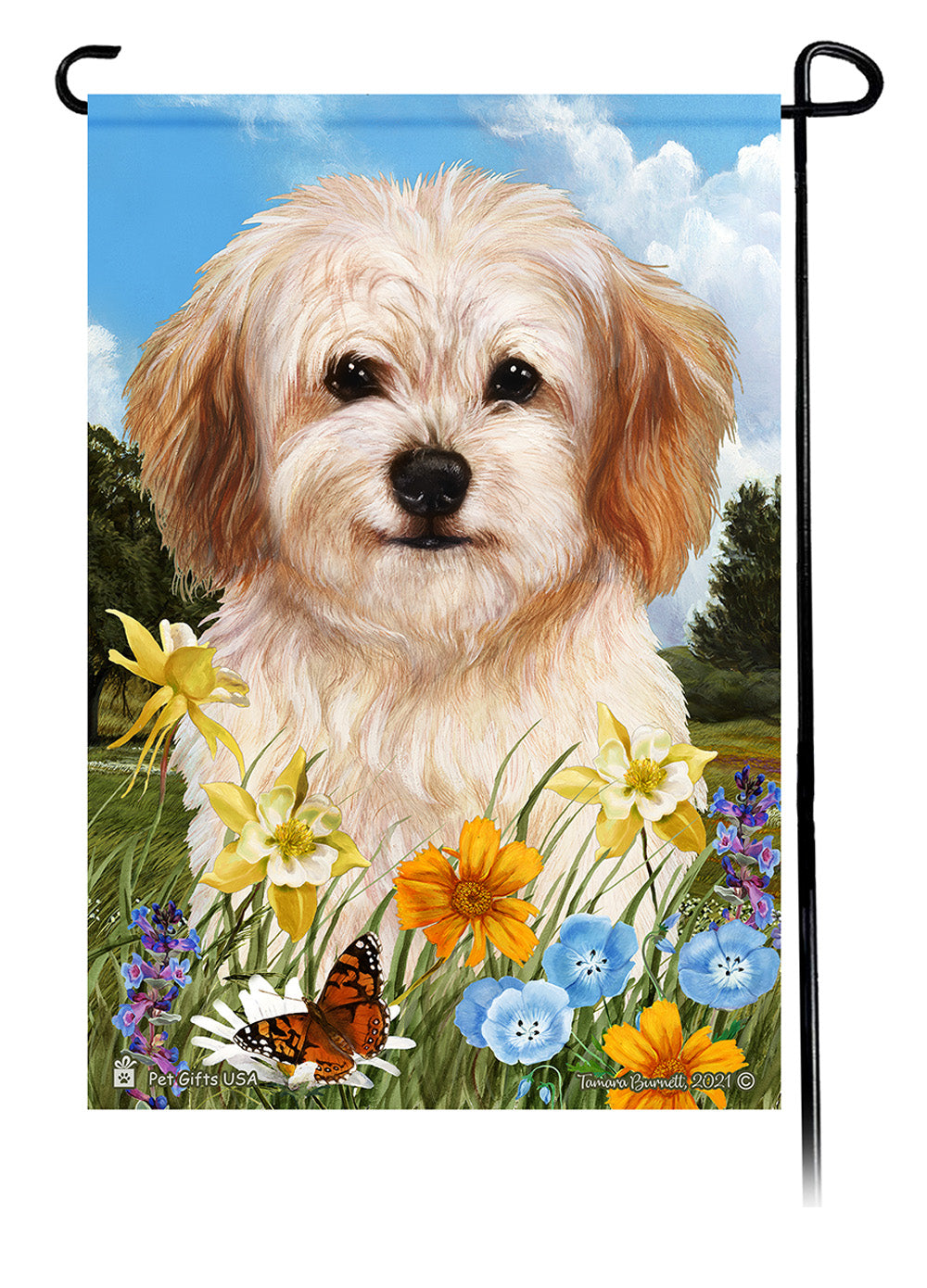 Cavachon Summer Flowers Garden Flags