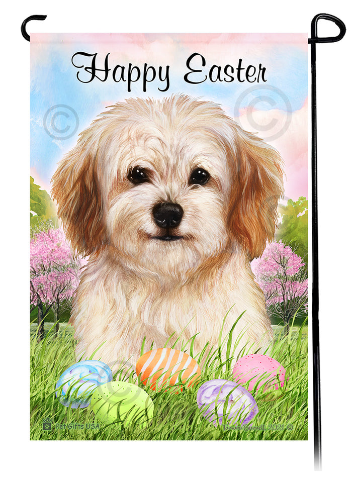Cavachon Happy Easter Garden Flags