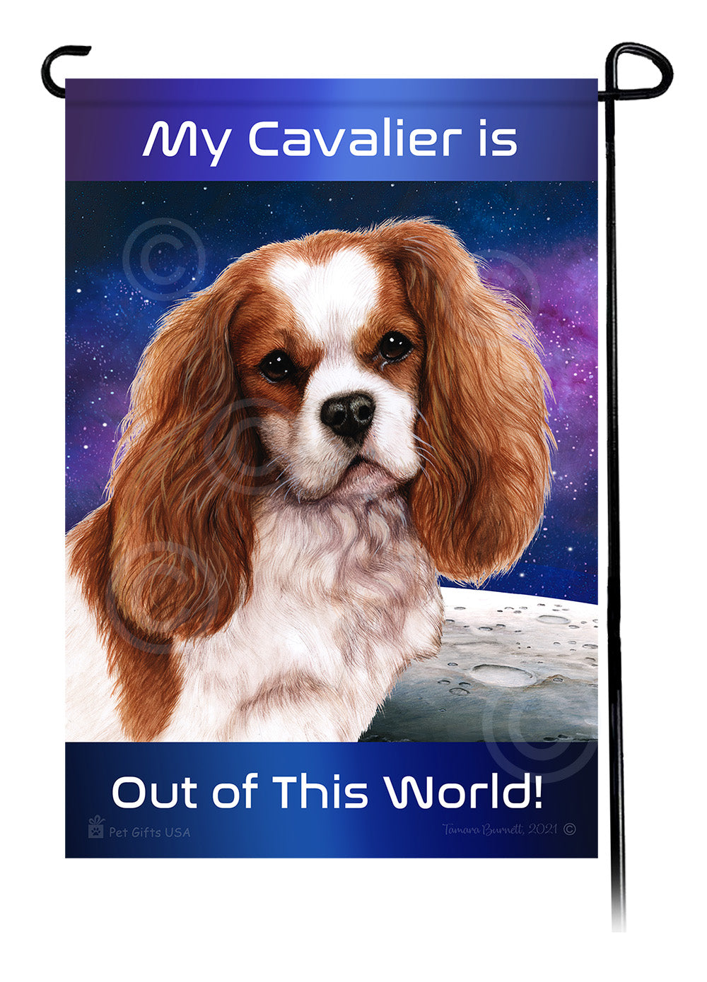Cavalier King Charles Out Of This World - Garden Flag