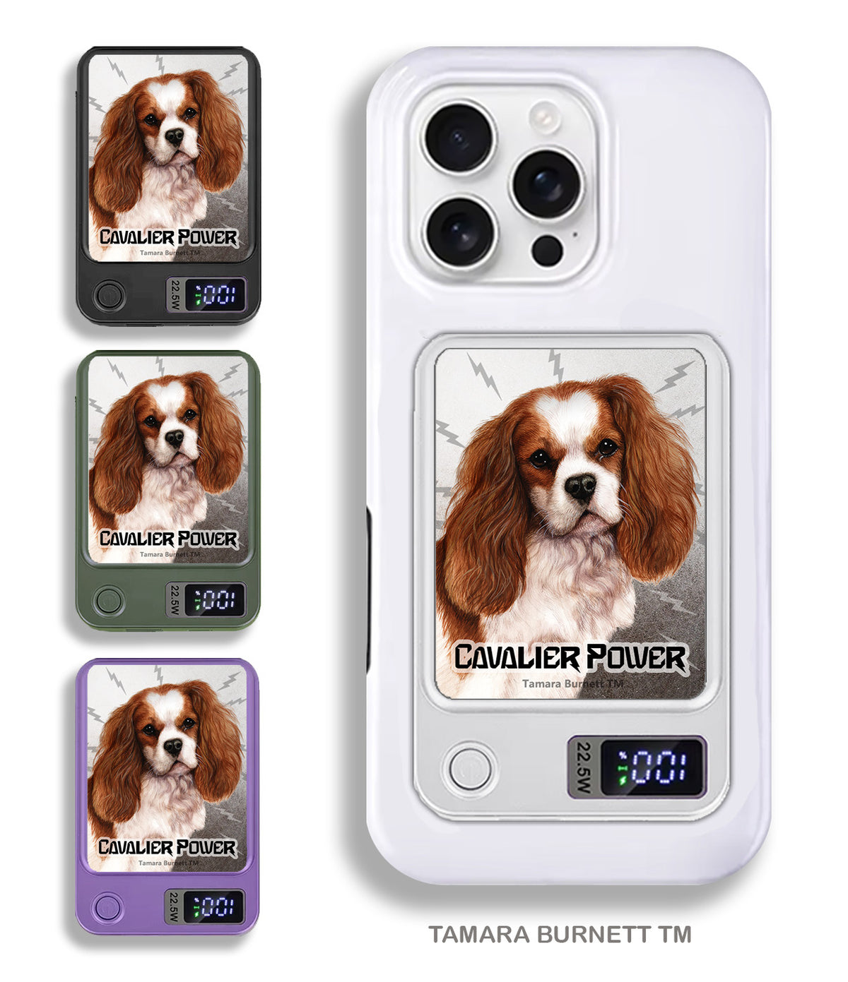 Cavalier King Charles Blenheim Phone Bank Wireless Charger