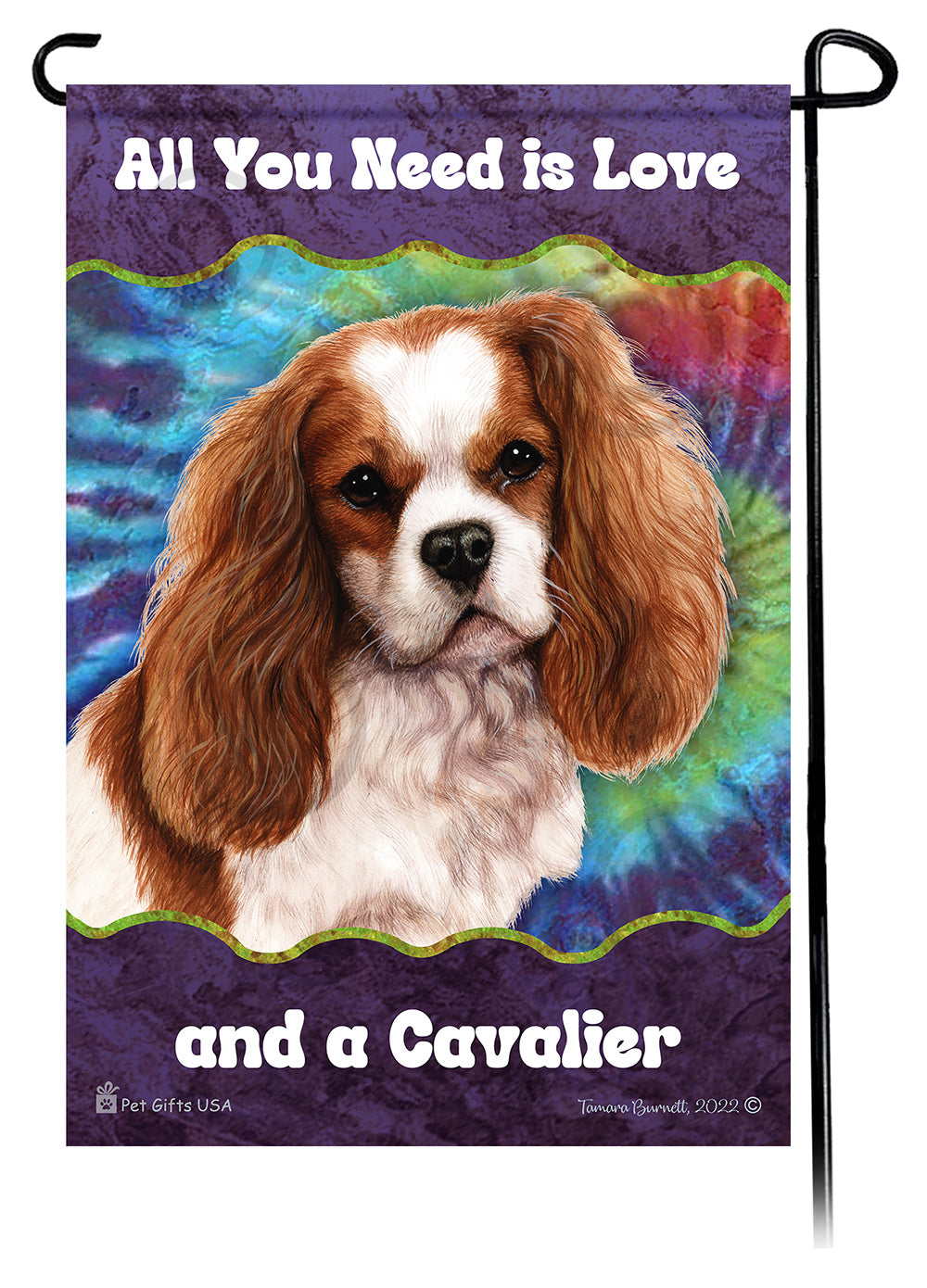 Cavalier King Charles All You Need Is Love Garden Flag
