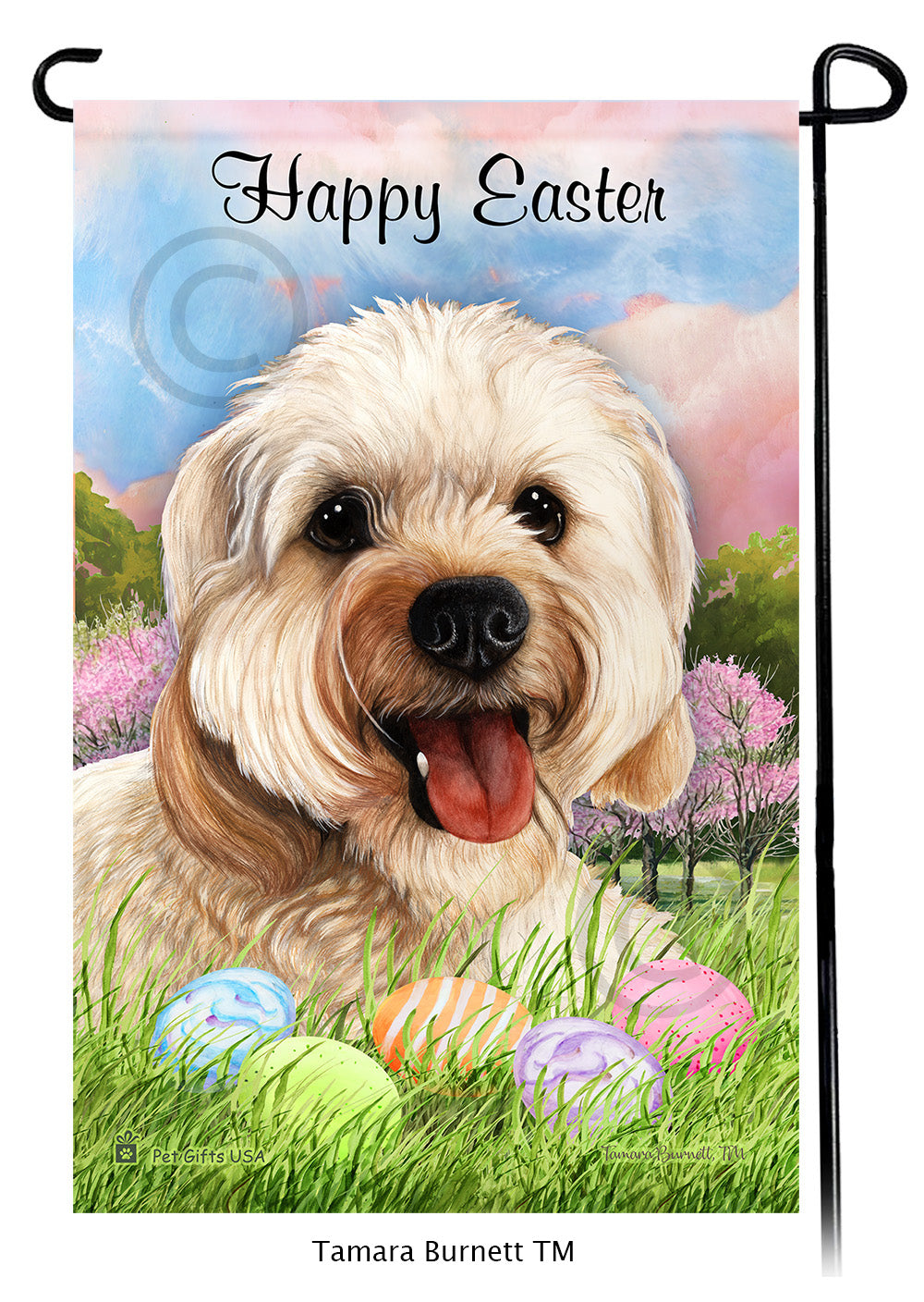 Cavapoo Happy Easter - Garden Flag