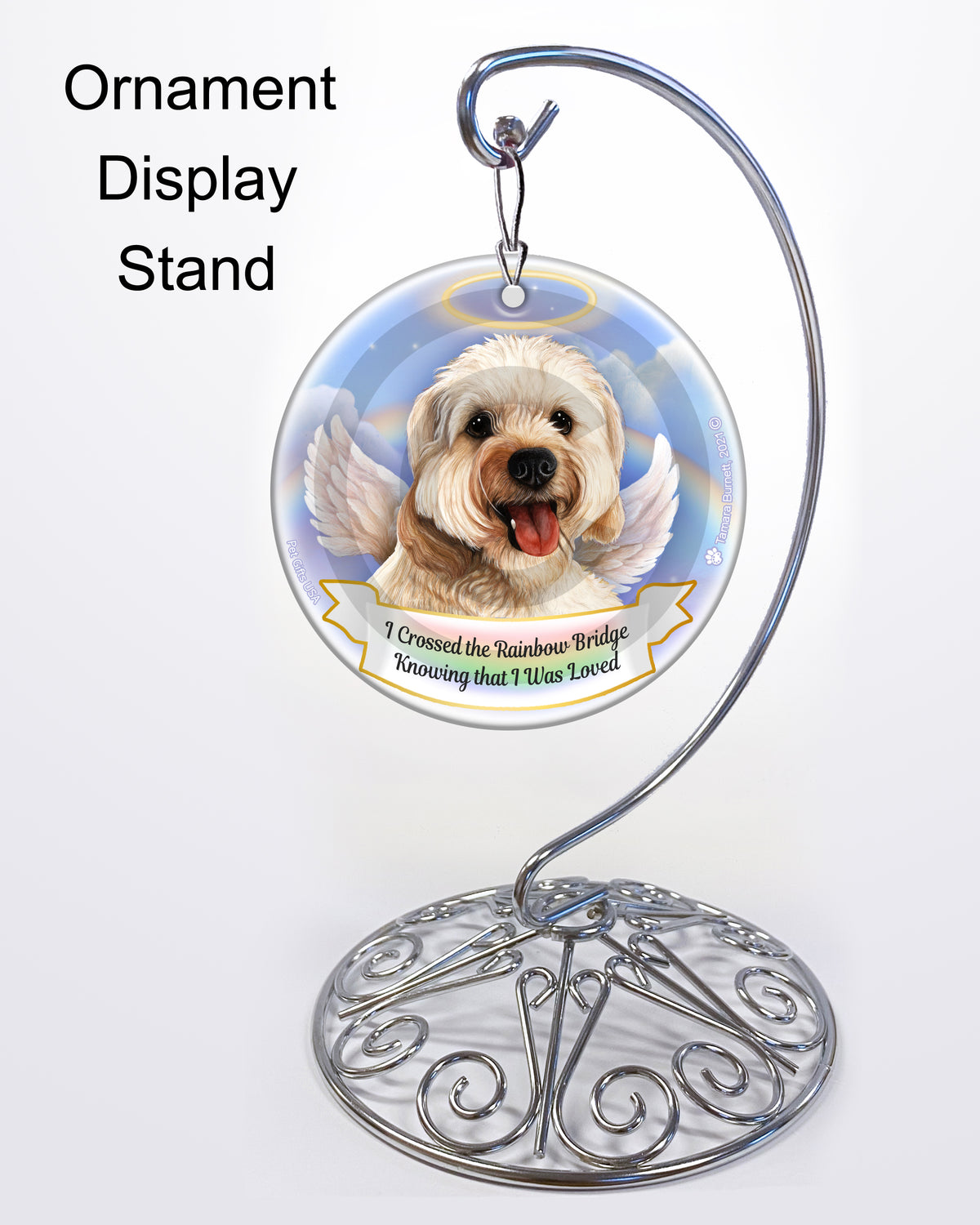 Cavapoo Rainbow Bridge Memorial Ornament