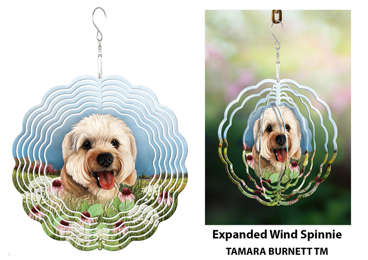 Cavapoo Blonde Wind Spinner