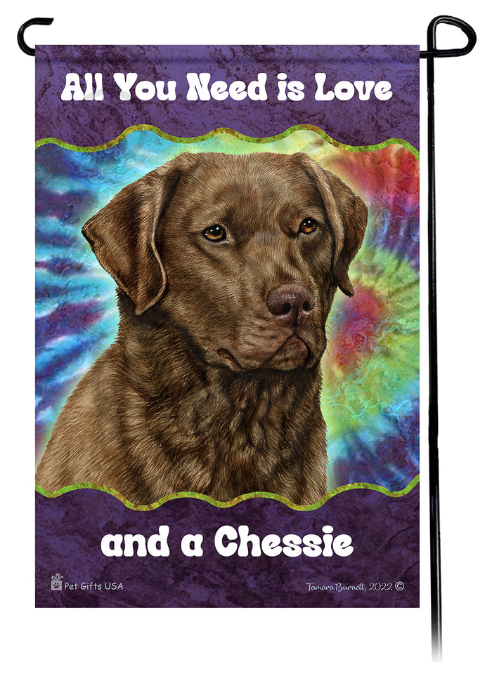 Chesapeake Bay Retriever All You Need Is Love Garden Flags
