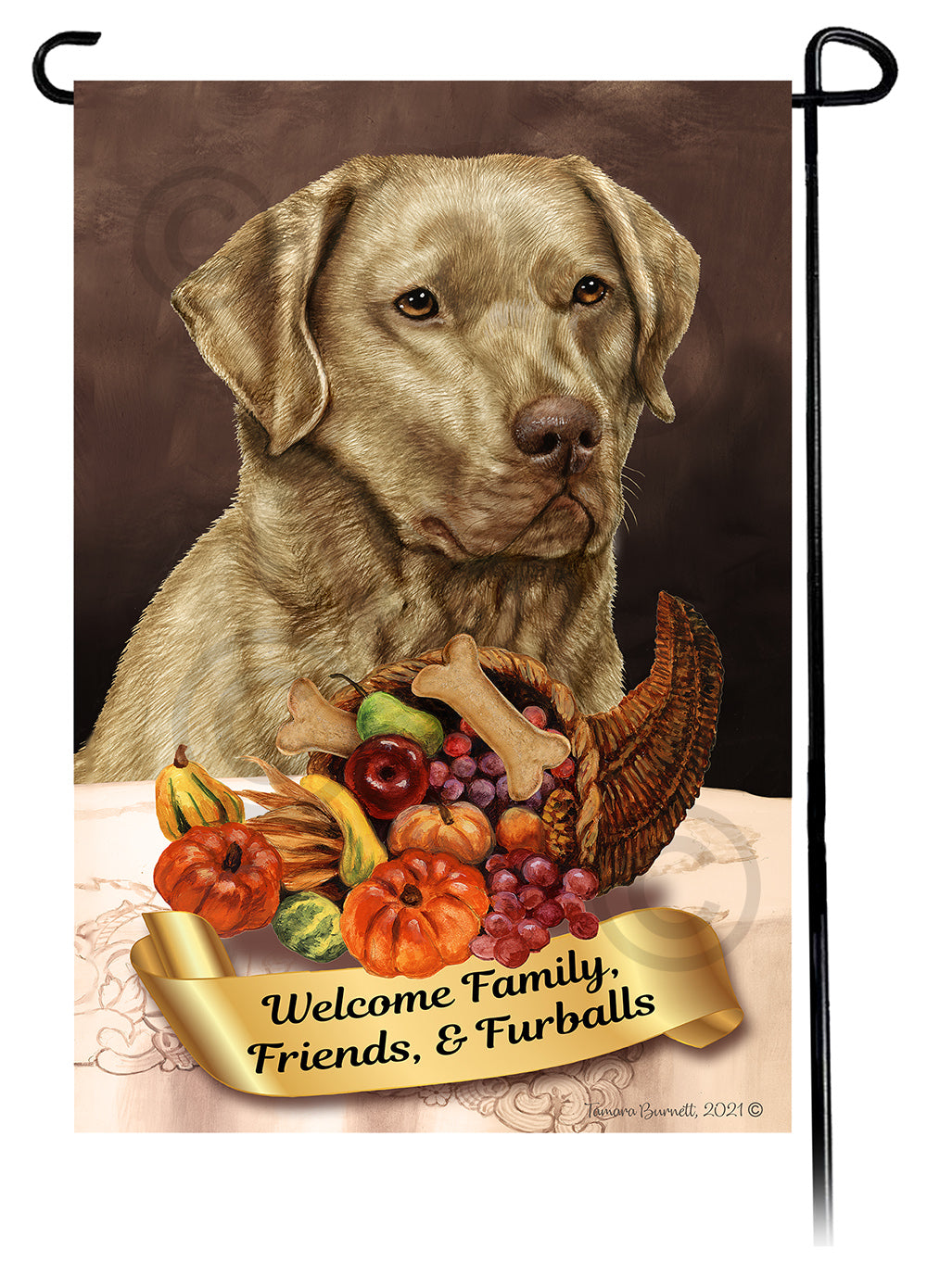 Chesapeake Bay Retriever Thanksgiving - Garden Flag