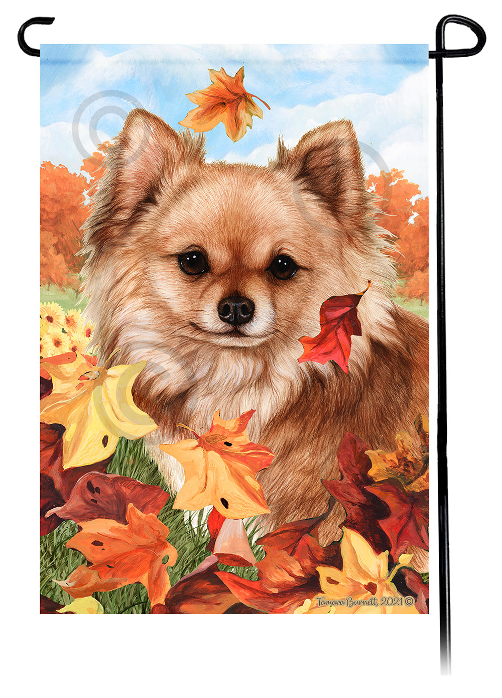 Chihuahua Falling Leaves - Garden Flag