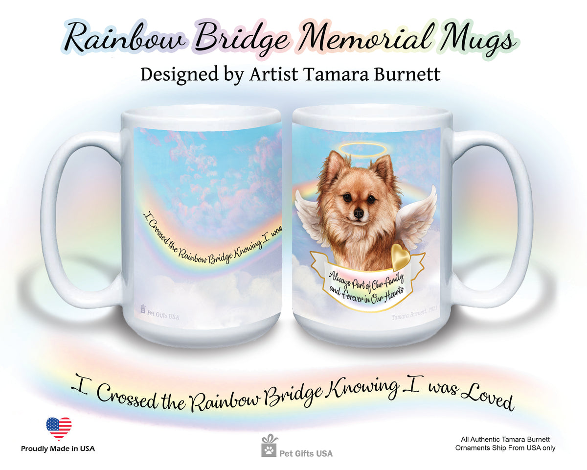 Long-Haired Chihuahua Red Memorial Mug 15 oz
