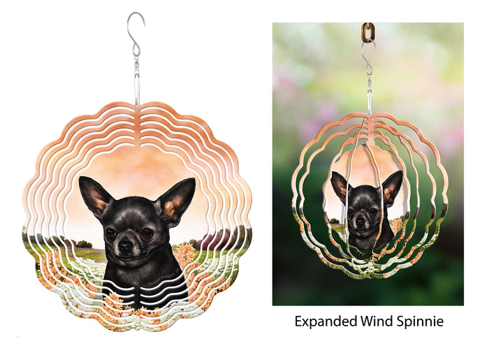 Short-Haired Chihuahua Black Wind Spinner