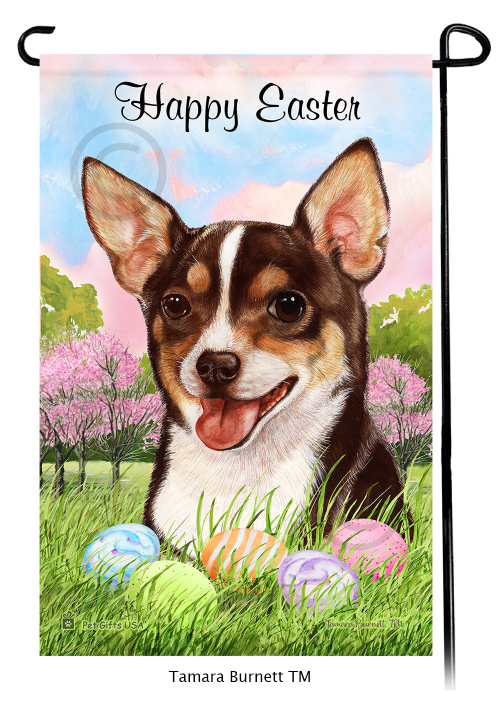 Chihuahua Happy Easter - Garden Flag