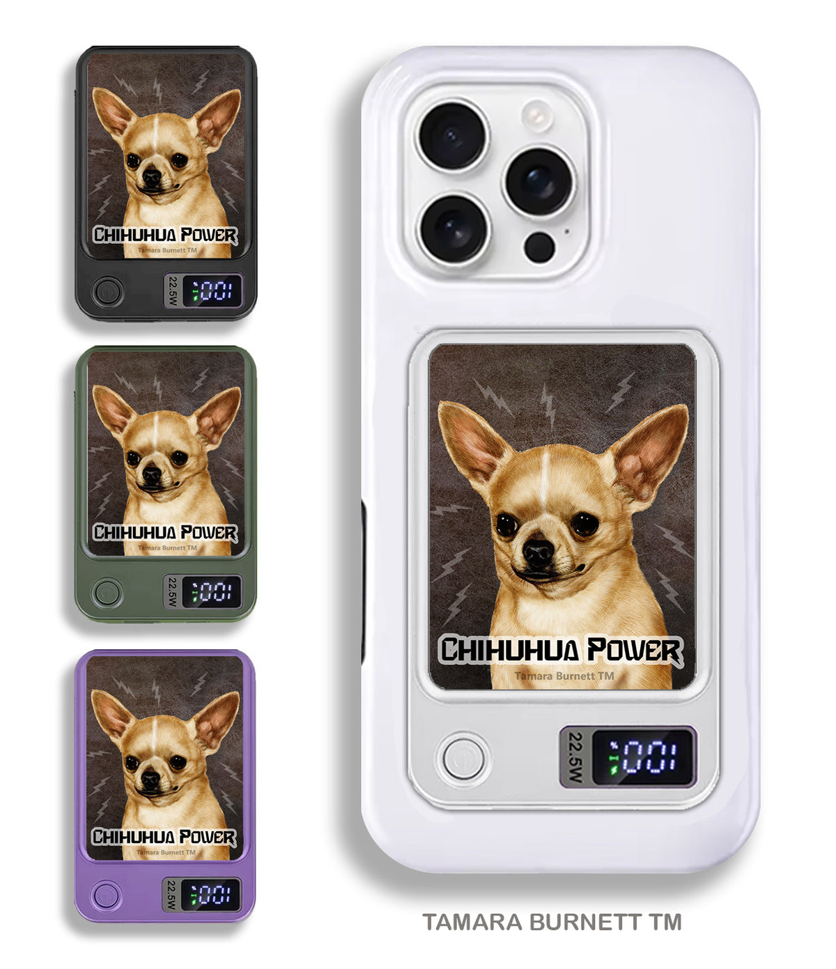 Short-Haired Chihuahua Fawn Phone Bank Wireless Charger