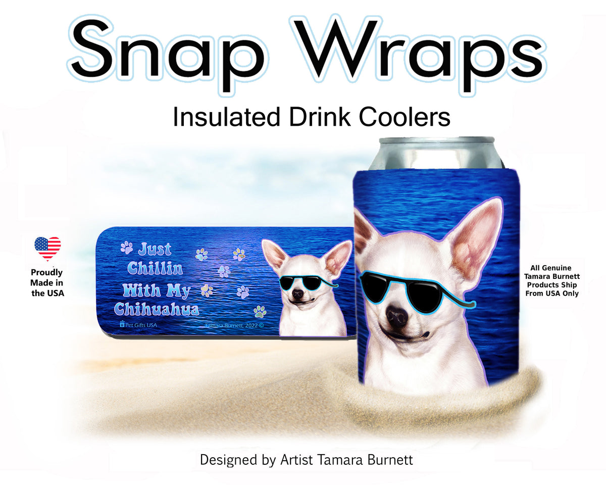 Chihuahua Short Hair White Snap Wrap Cozy