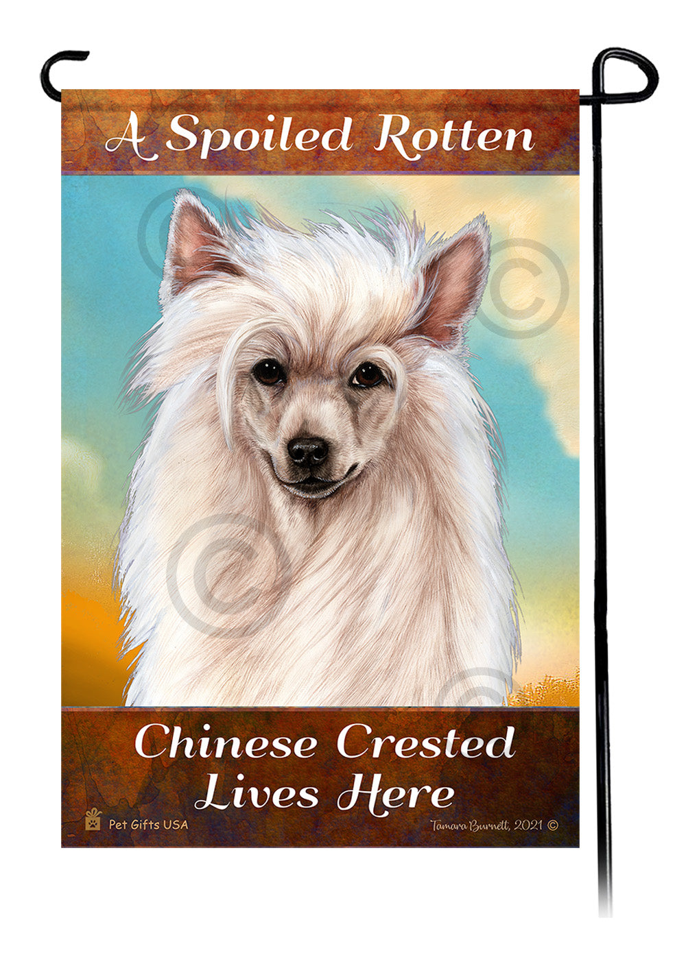 Japanese Chin Spoiled Rotten - Garden Flag