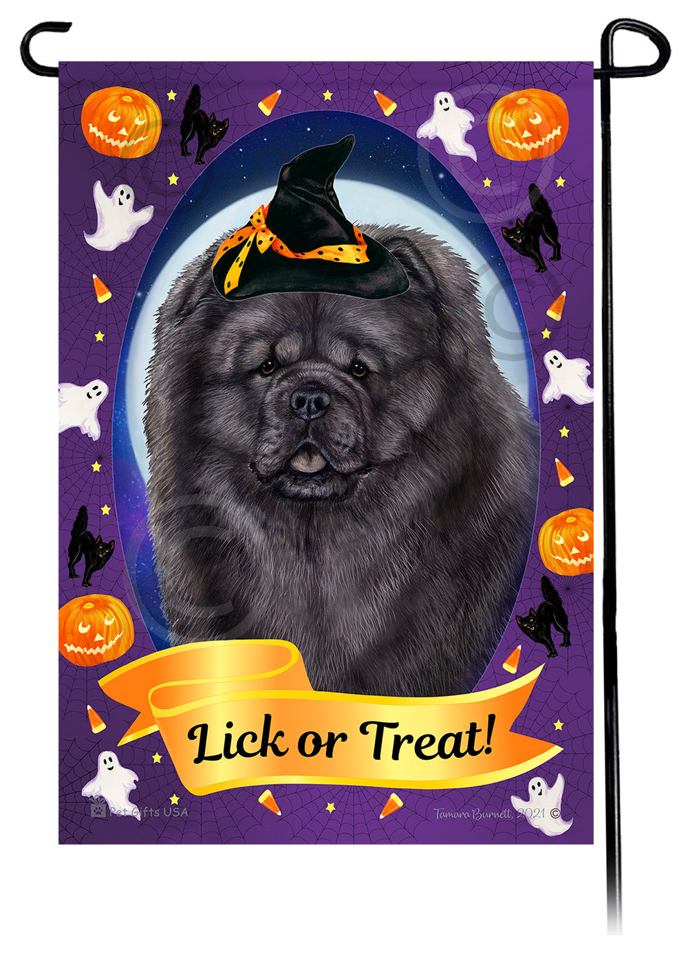 Chow Chow Halloween Howls Garden Flags
