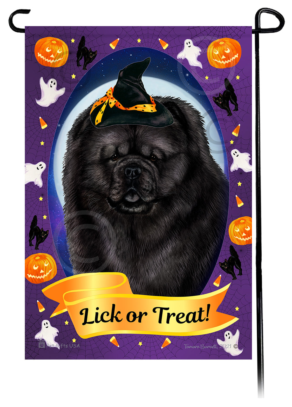 Chow Chow Halloween Howls - Garden Flag