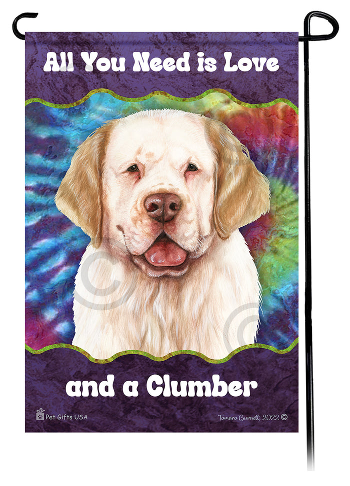 Clumber Spaniel All You Need Is Love Garden Flags