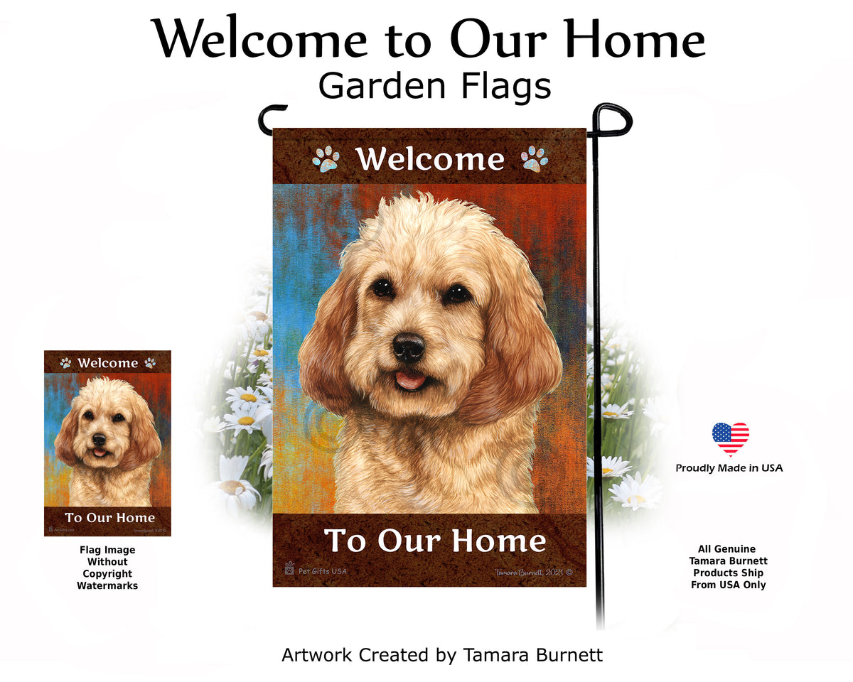 Cockapoo Welcome To Our Home - Garden Flag