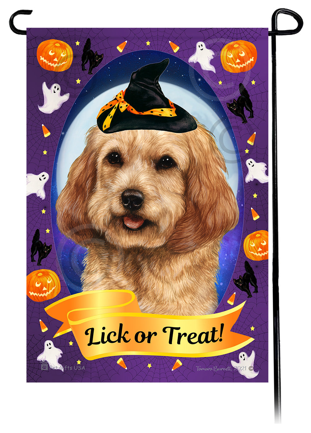 Cockapoo Halloween Howls - Garden Flag
