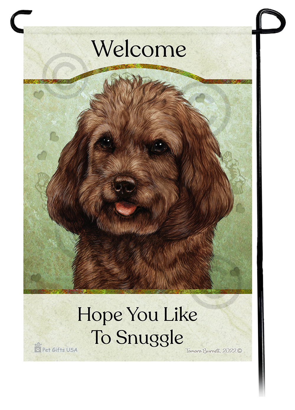 Cockapoo Hope You Like To Snuggle - Garden Flag
