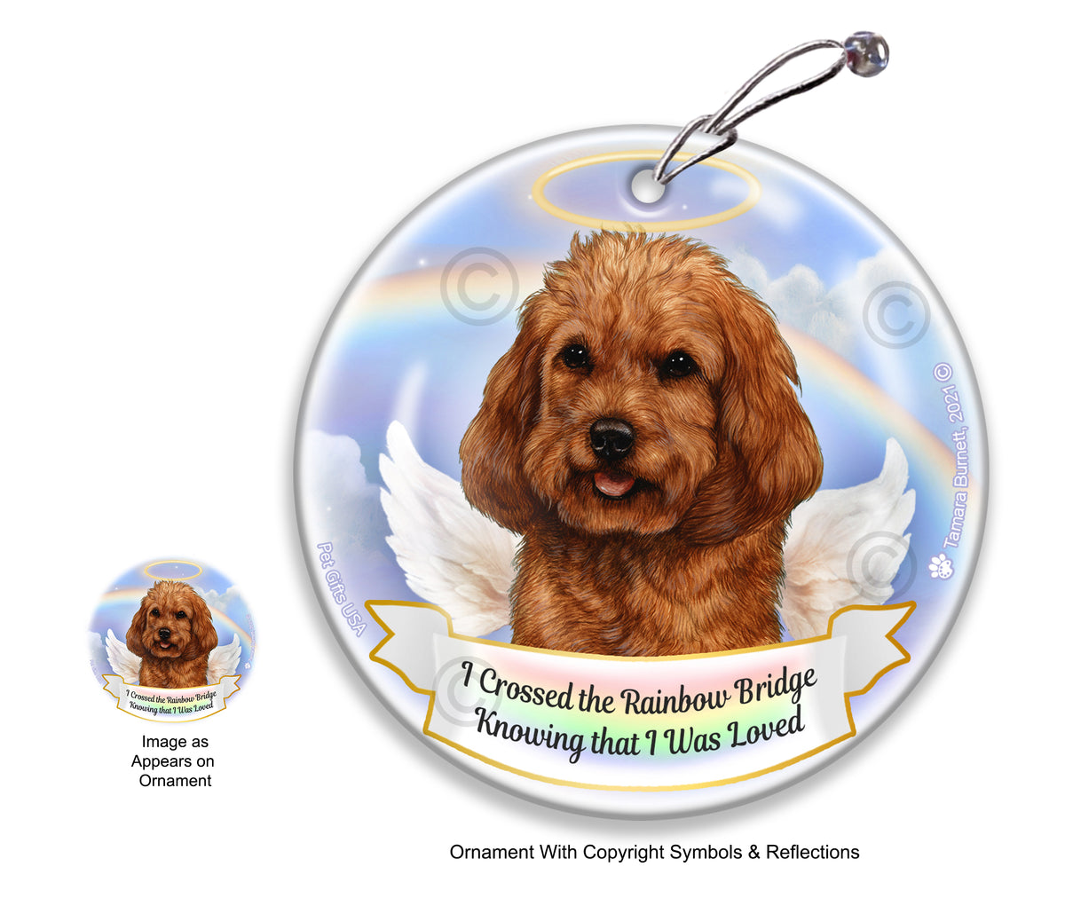 Cockapoo Red Ornament