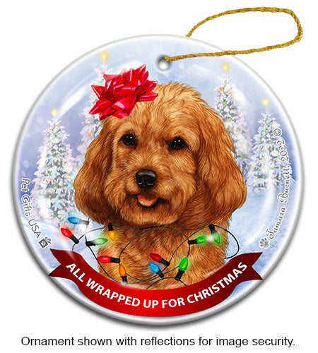 Cockapoo Red Ornament