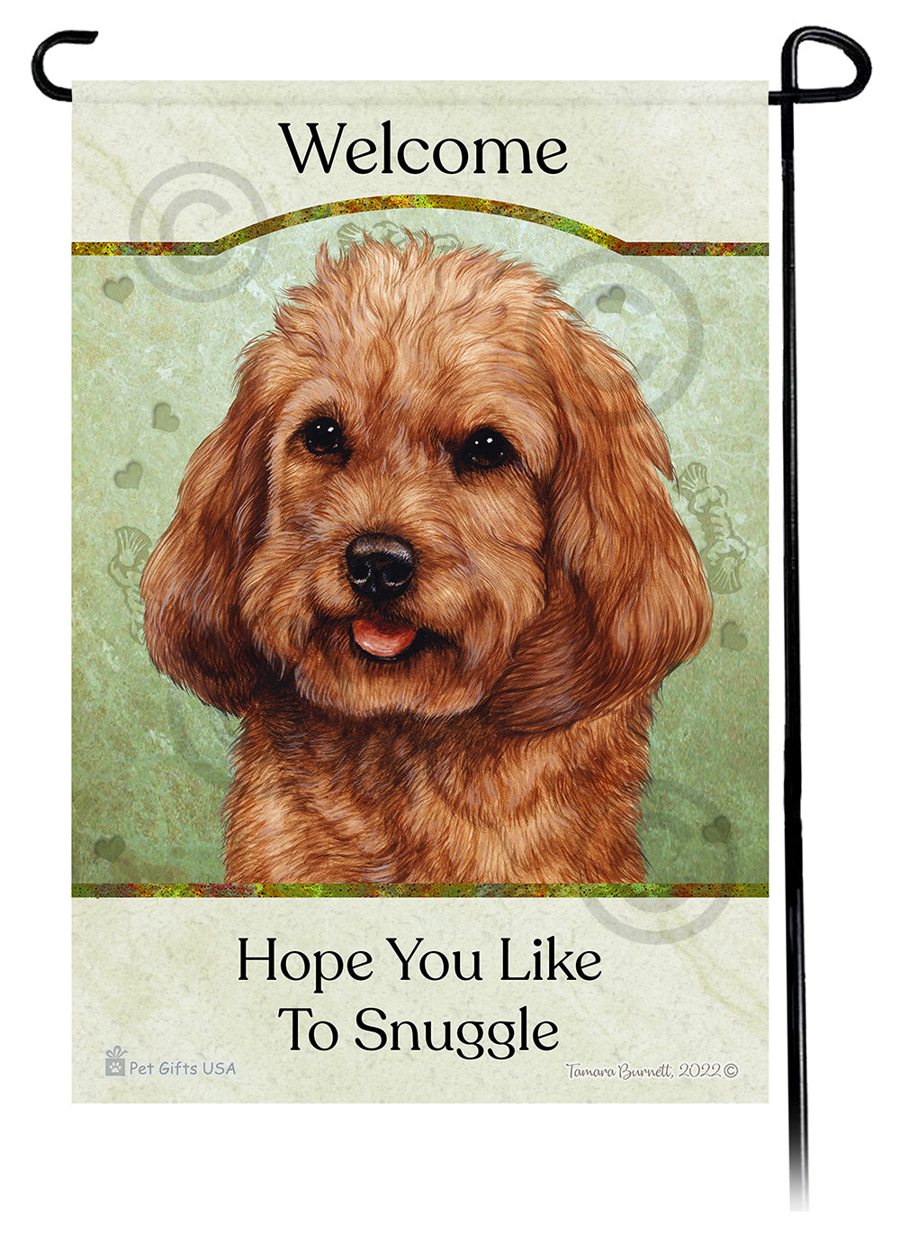 Cockapoo Hope You Like To Snuggle - Garden Flag