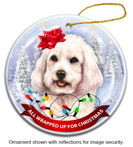 Cockapoo White Ornament