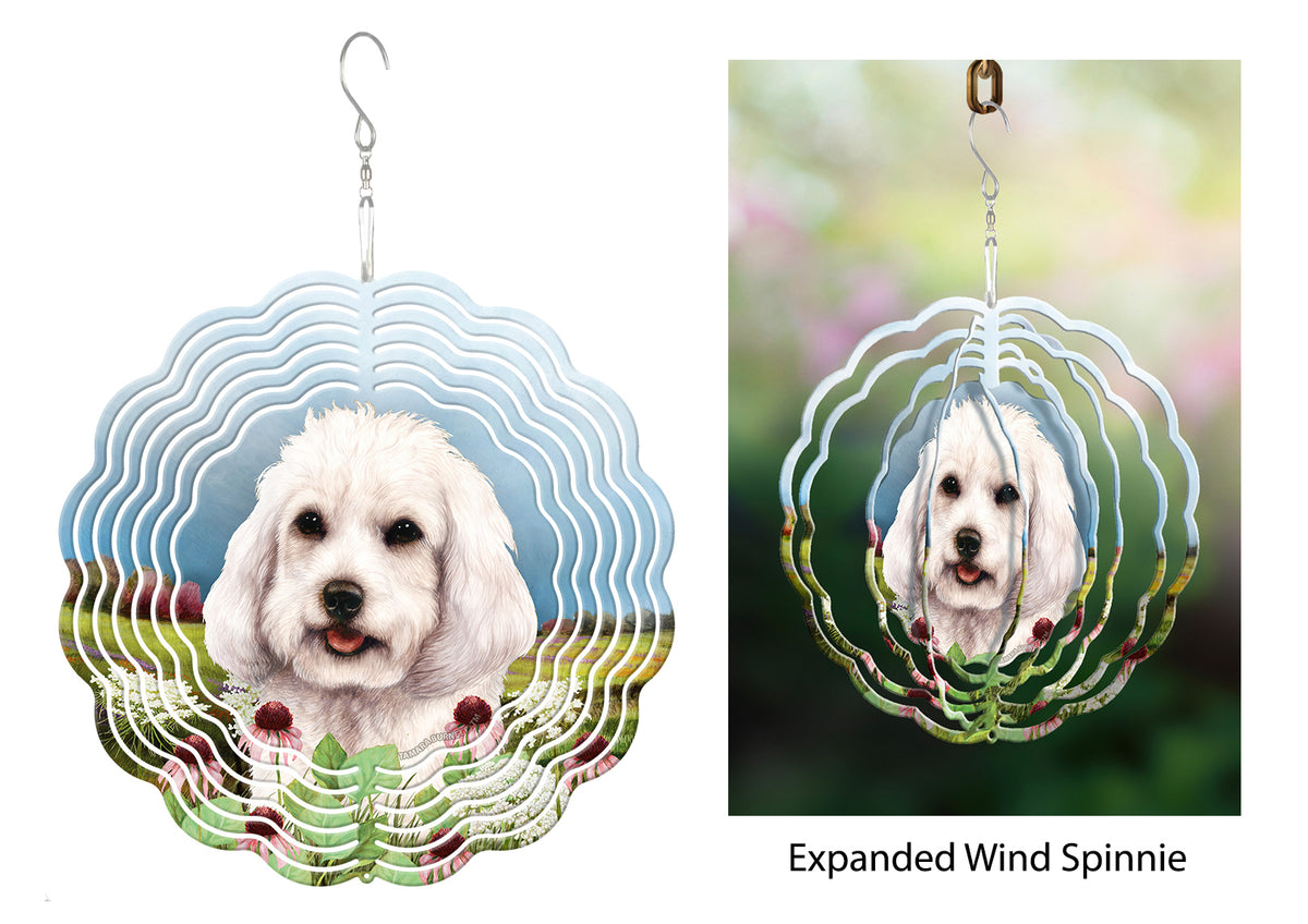 Cockapoo White Wind Spinner