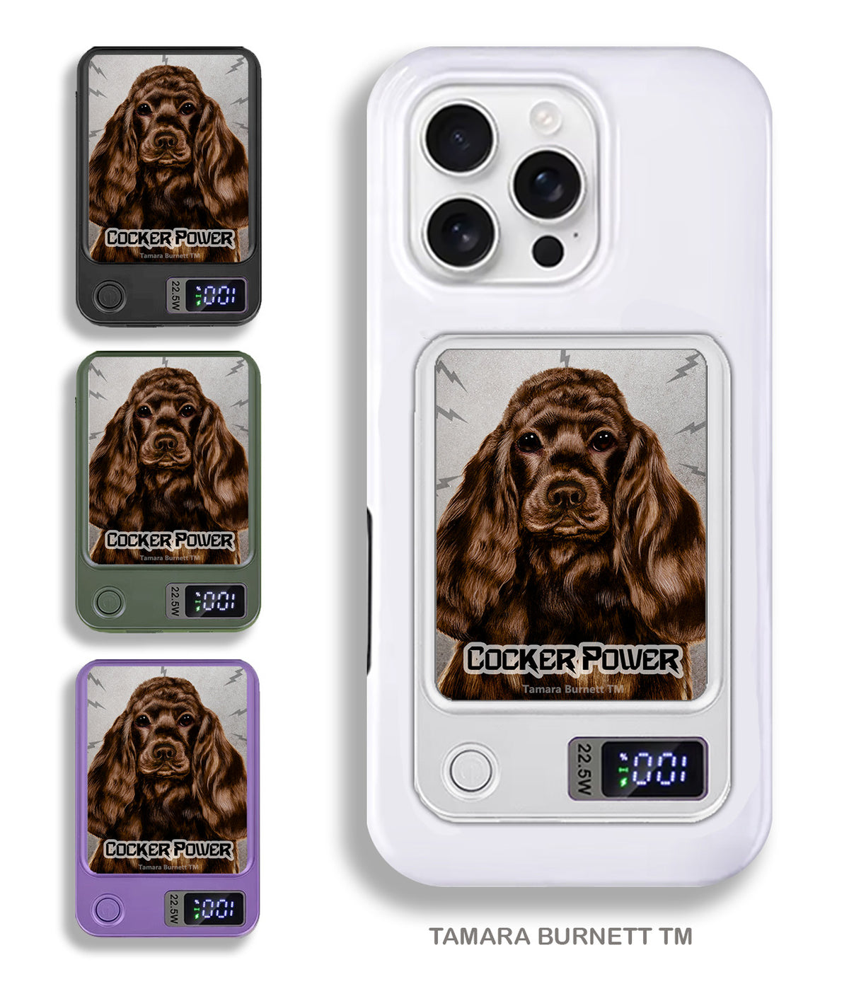 Cocker Spaniel Chocolate Phone Bank Wireless Charger