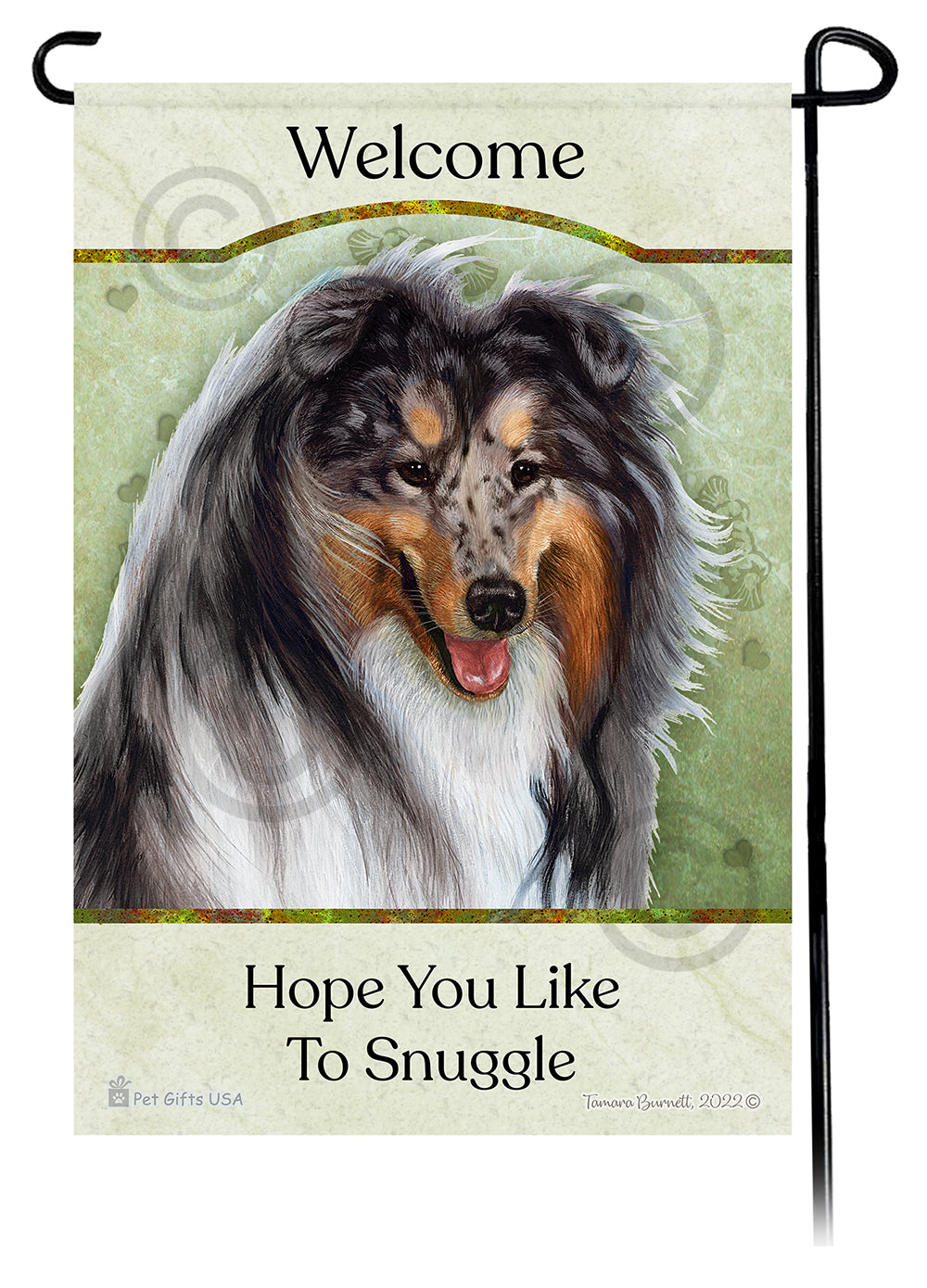 Collie Hope You Like To Snuggle - Garden Flag