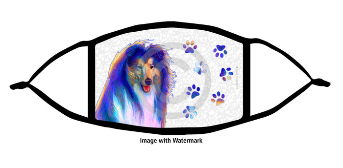 Collie Sable Face Mask