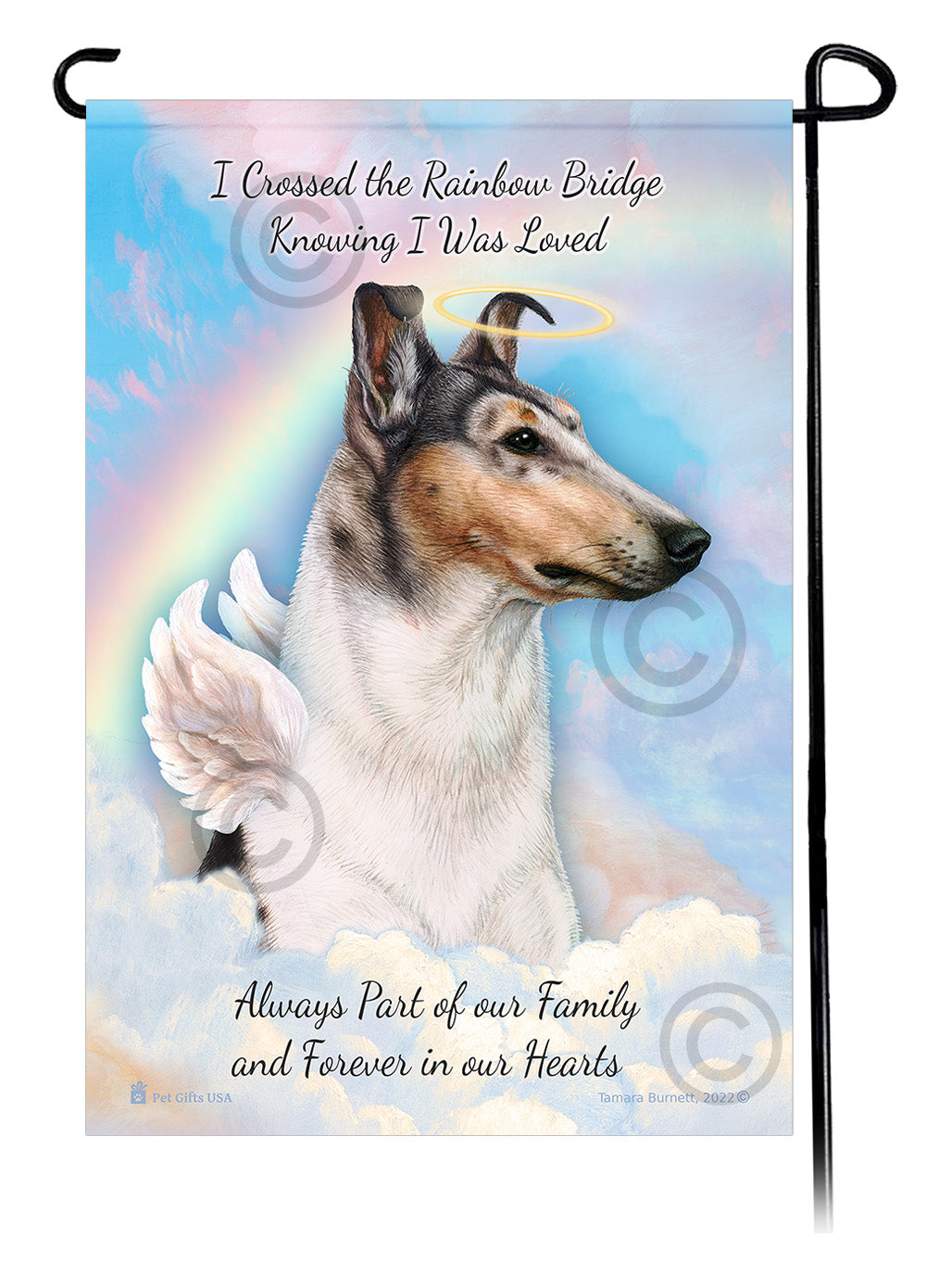Smooth Collie Memorial - Garden Flag