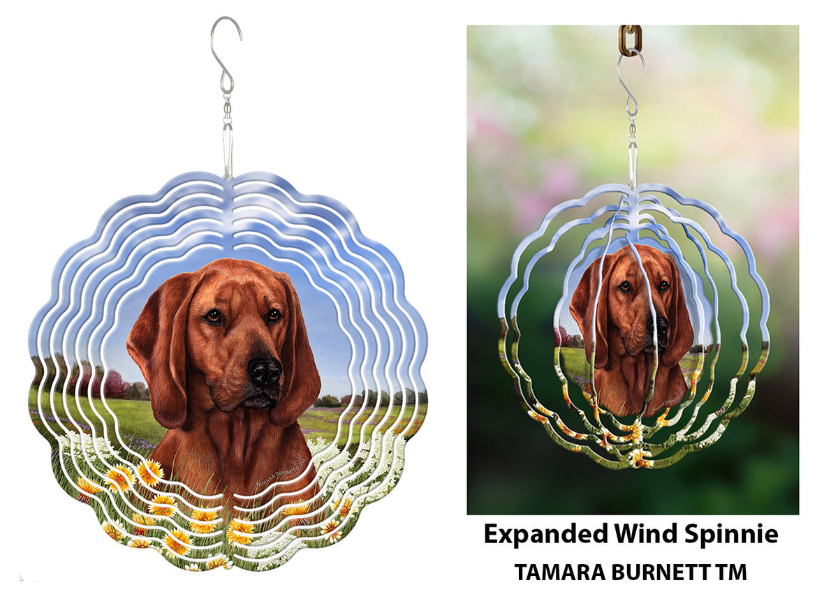 Redbone Coonhound Wind Spinner