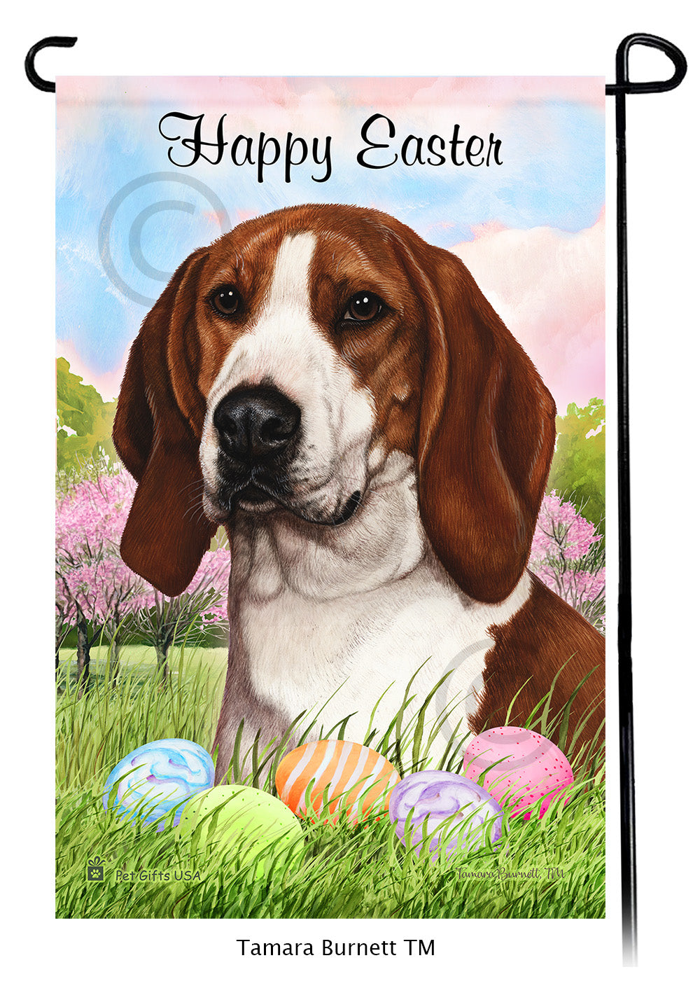 Coonhound Happy Easter - Garden Flag