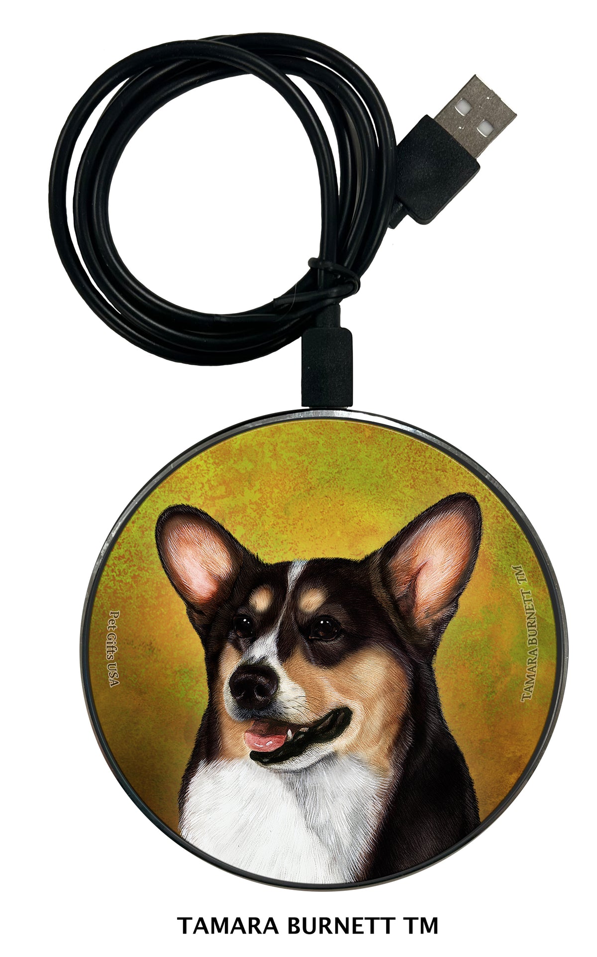 Corgi Pembroke Tri-Color Zoomies Wireless Charger