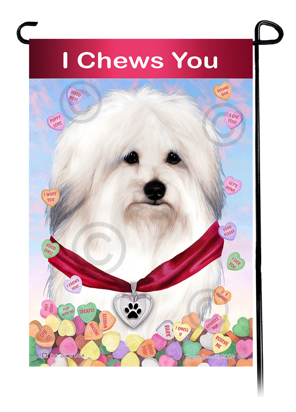 Coton de Tulear Valentine Sweetheart Garden Flags