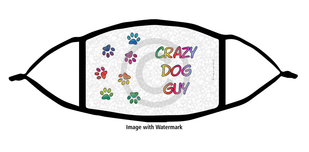 Crazy Dog Guy Face Mask