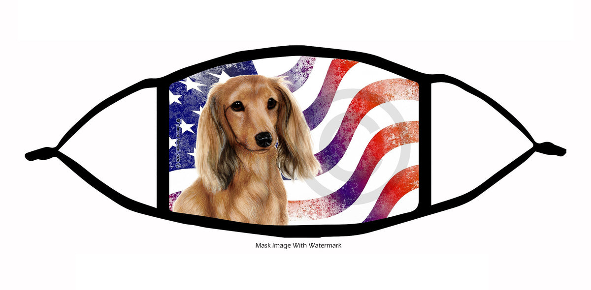 Dachshund (Longhaired Cream) Face Mask