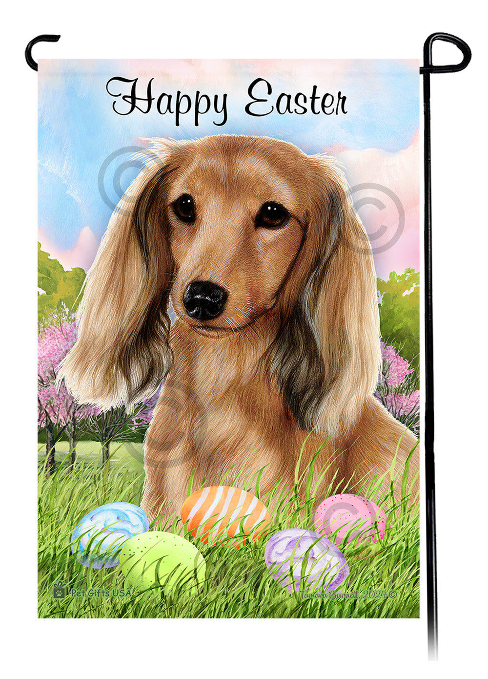 Dachshund Happy Easter - Garden Flag