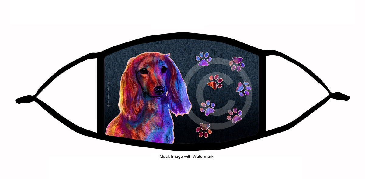 Dachshund (Longhaired Red) Face Mask