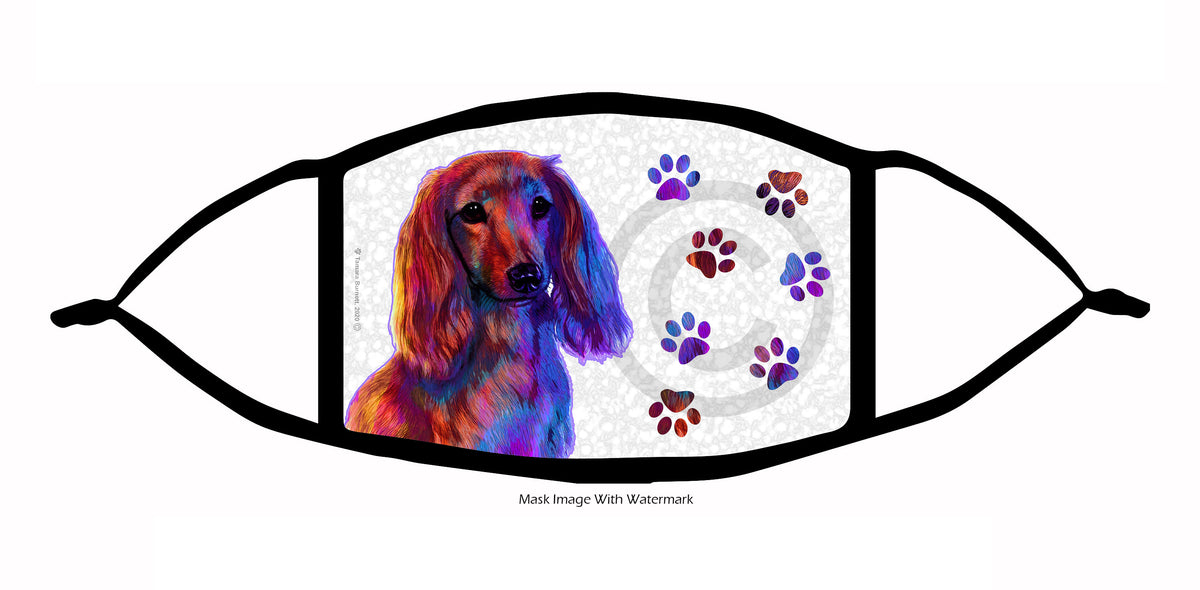 Dachshund (Longhaired Red) Face Mask