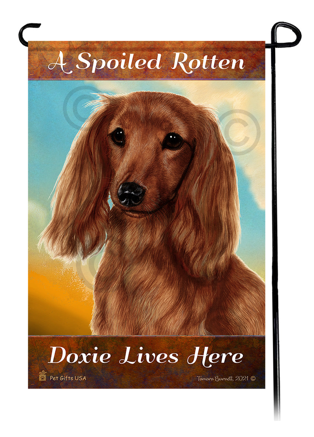 Dachshund Spoiled Rotten - Garden Flag