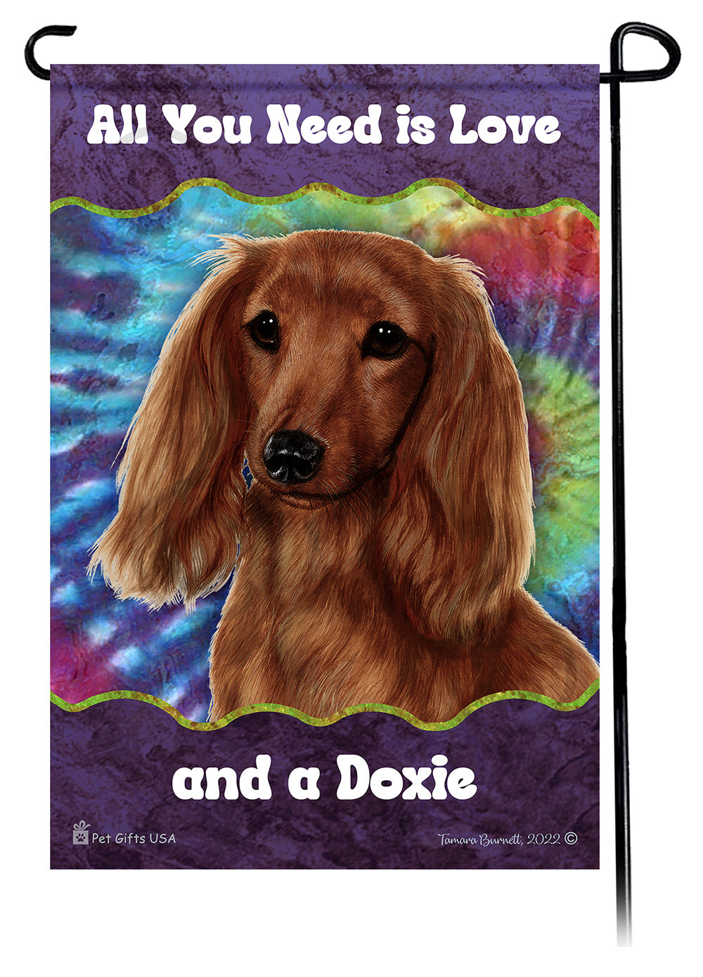 Dachshund All You Need Is Love Garden Flag