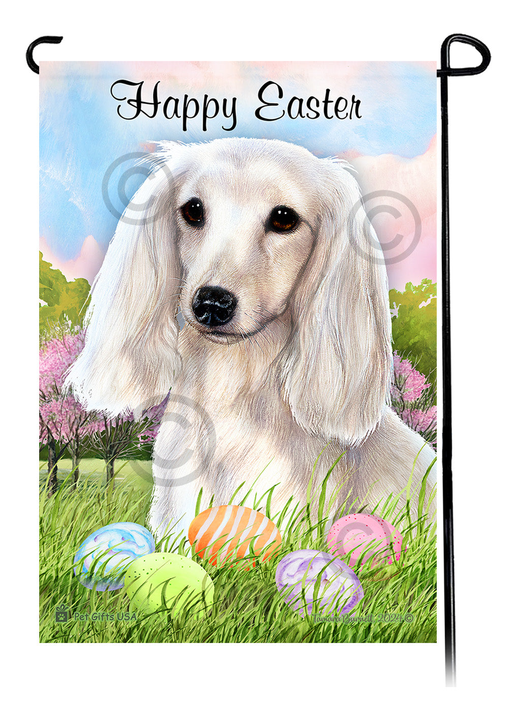 Dachshund Happy Easter - Garden Flag
