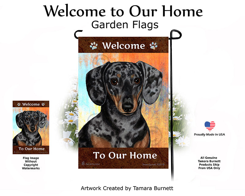 Dachshund Welcome To Our Home - Garden Flag