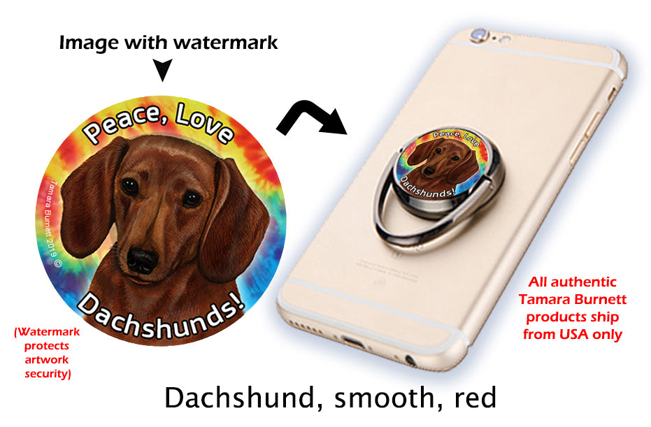 Dachshund Red Phone Stand