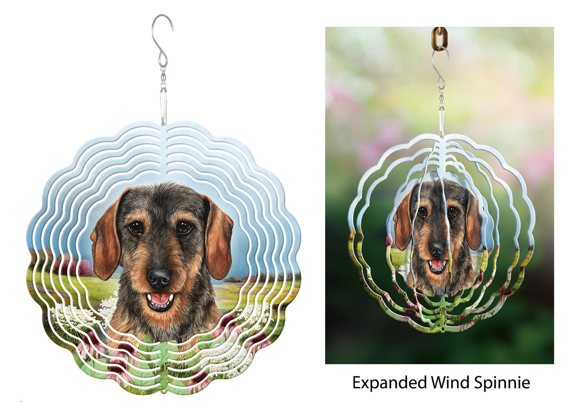 Wire-Haired Dachshund Wild Boar Wind Spinner